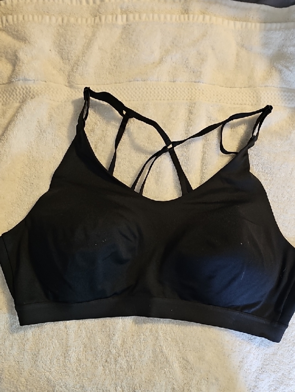 CALIA by Carrie Underwood Black Strappy Wireless Sports Bra